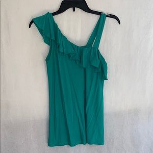 Ruffled teal tank